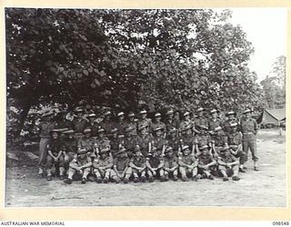 TOROKINA, BOUGAINVILLE. 1945-10-29. 31. SERGEANTS AND WARRANT OFFICERS OF 15 INFANTRY BATTALION. (FOR IDENTIFICATION OF 37 NAMED PERSONNEL REFER TO PROVISIONAL CAPTION OR NAME INDEX.)
