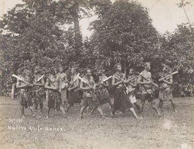Knife dance performance. From the album: Photographs of Apia, Samoa