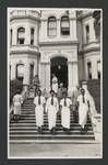 Group of Papua and New Guinea young men in front of Government House, Brisbane, c1945 to 1952?