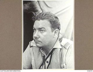 MILNE BAY, PAPUA. 1942-09. FLYING OFFICER D.E. PANK SERVING WITH NO 75 FIGHTER SQUADRON RAAF IN NEW GUINEA