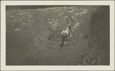 Outrigger canoe near Waibalavu, Fiji, July 1930