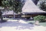 French Polynesia, tourist cabins at Bali Hai Resort on Moorea Island