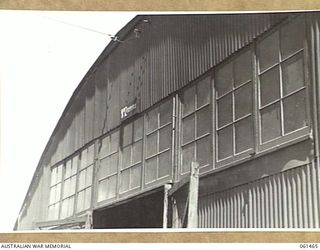 PORT MORESBY, NEW GUINEA. 1943-12-06. WINDOWS FOR LIGHT AND VENTILATION IN THE STORAGE HUTS OF THE NO. 2 SUB DEPOT, 10TH AUSTRALIAN ADVANCED ORDNANCE DEPOT