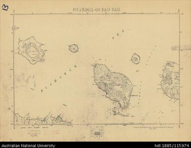 Papua New Guinea, Fourmil of Sag Sag, Fourmil series, Sheet 13, 1956, 1:253 440