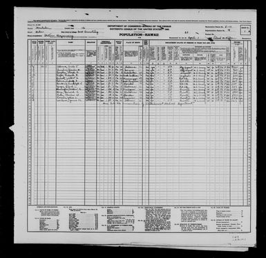 1940 Census Population Schedules - Hawaii - Honolulu County - ED 2-11
