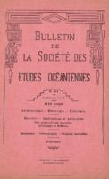 Bulletin de la Société des Études Océaniennes numéro 31