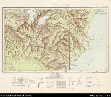 Indonesia, Western New Guinea, Ransiki, Series: Nederlands-Nieuw-Guinea, Sheet 9-K & 9-L, 1958, 1:100 000
