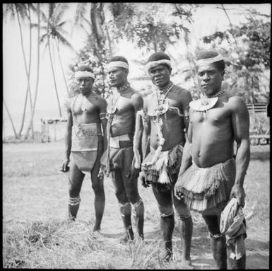 Four decorated men, Awar, Sepik River, New Guinea, 1935, 2 / Sarah Chinnery