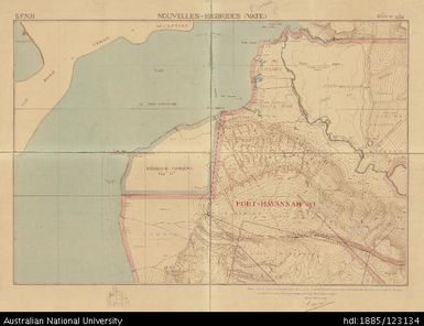 Vanuatu, Vate, Series: S.F.N.H, Sheet 5, 1913, 1:10 000