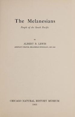 The Melanesians : people of the South Pacific