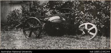 Man standing with Subsoiler and Plough