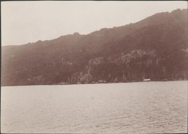 The village of Buala on the north-east coast of Ysabel, viewed from the anchorage, Solomon Islands, 1906 / J.W. Beattie