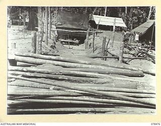 TAGESSI, BOUGAINVILLE ISLAND. 1945-01-17. NEW WARDS UNDER CONSTRUCTION AT THE ADVANCED DRESSING STATION, 7TH FIELD AMBULANCE