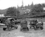 Ford cars, Hammond Lumber Company, Mill City, Oregon, between 1912 and 1920