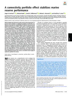 A connectivity portfolio effect stabilizes marine performance