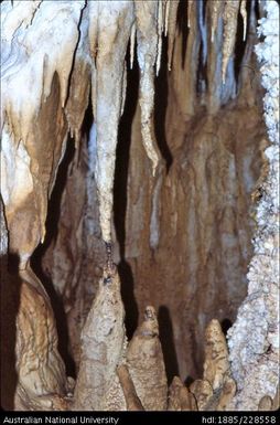 Cave formation of limestone on Muller Range
