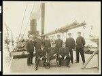 Captain Brown and his officers on the S.S. Ohio during the Los Angeles Chamber of Commerce's voyage to Hawaii, 1907