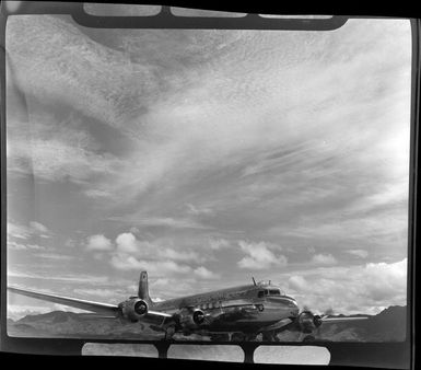 British Commonwealth Pacific Airlines DC6 aircraft at Nadi airport, Fiji