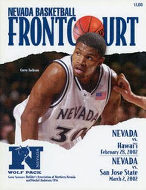 Men's basketball program cover, University of Nevada, 2002