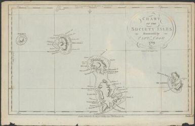 Chart of the Society Isles discovered by Captn. Cook, 1769 / Conder, sc