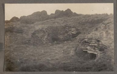 Easter Island at the entrance to the caves