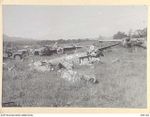 DOBODURA, NEW GUINEA, 1945-07-08. A GRAVEYARD OF ALLIED AIRCRAFT ON DOBODURA AIRSTRIP