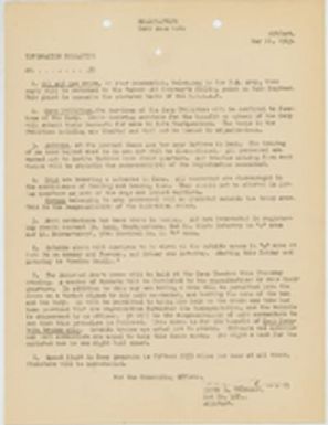 Information Bulletin No. 3 [Camp Samabula, Fiji]