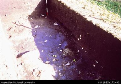 SAD/I, view of trench after heavy rain