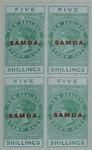 Stamps: New Zealand - Samoa Five Shillings