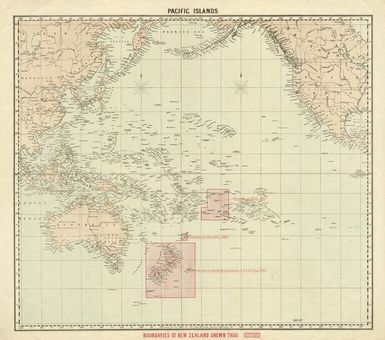 Creator unknown : Pacific Islands - Boundaries of New Zealand [map with ms annotations]. [ca 1880s]