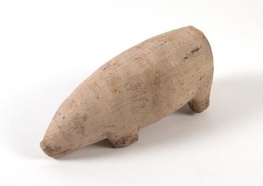 pig, carved