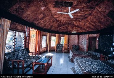 Samoa - interior of a fale