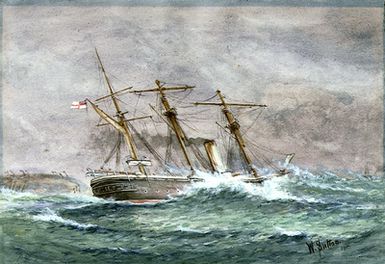 Escape of HMS Calliope, Samoa