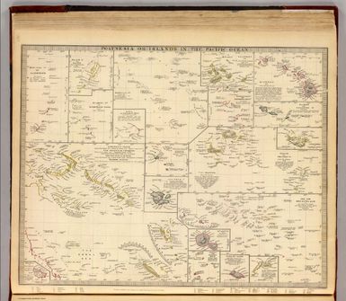 Polynesia or islands in the Pacific Ocean. Mariana Is. or Ladrones. Pelew Is. or Palaos. Gilbert Ids. or Scarborough Range. Marshall Ids. Otdia or Romanzoff Group. Galapagos Ids. Marquesas Is. or Mendana Archo. Sandwich Ids. Samoa or Navigator Ids. Tonga or Friendly Is. Tonga-Tabou Id. Santa Cruz Is. Vanikoro Id. Admiralty Isles, New Ireland or Tombara, New Britain or Birara, Salomon (sic) Islands. Norfolk Id. The Low Archipelago (Society Islands), Otaheite or Tahiti. Cooks or Hervey Isles. Pitcairn Island. Juan Fernandez. (Published under the superintendence of the Society for the Diffusion of Useful Knowledge). Engraved by J. & C. Walker. London, published by Chapman & Hall, 186, Strand, June 15th. 1840. (1844)