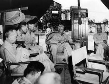 [Admiral Chester W. Nimitz Press Conference in Guam]