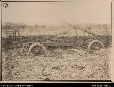 Holt tractor plough , ploughing out and burying trash