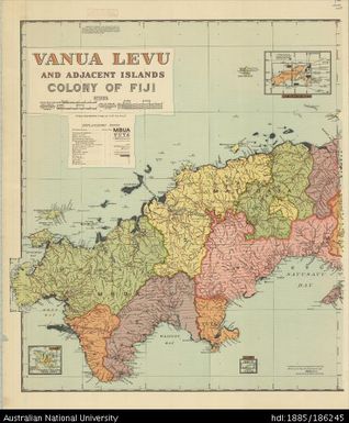 Fiji, Vanua Levu and Adjacent Islands, Colony of Fiji, West Sheet, 1948, 1:126 720