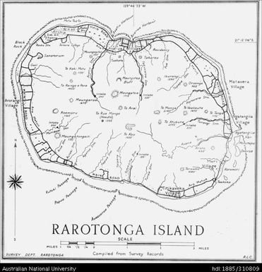 Cook Islands, Rarotonga Island, 1:47 520, 1961