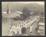 Malaguna Technical School? students on parade, Rabaul, c1949