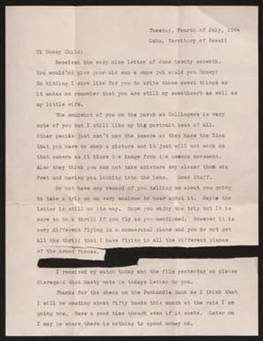 [Letter from Antone Bruns to Otha Lee Bruns - July 4, 1944]