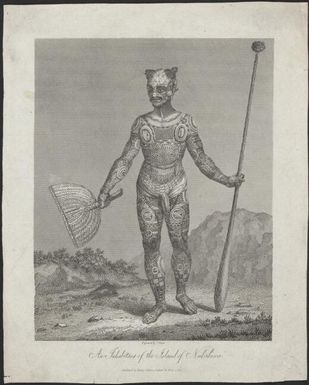 An inhabitant of the island of Nukahiwa / engraved by J. Storer