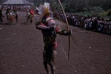 [Native warrior at Garoka show, Papua New Guinea]