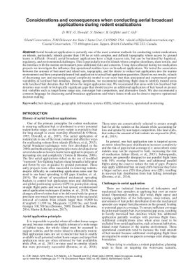 Considerations and consequences when conducting aerial broadcast applications during rodent eradications