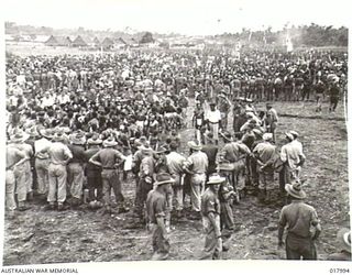 NEW GUINEA 299: 11 JANUARY 1945. IN HONOUR OF THE LIBERATION. BY AUSTRALIAN TROOPS, OF SOME OF THEIR VILLAGES, DURING 1944 - AND TO OFFER A PRAYER FOR THE FORTHCOMING HARVEST YEAR. NEW GUINEA ..