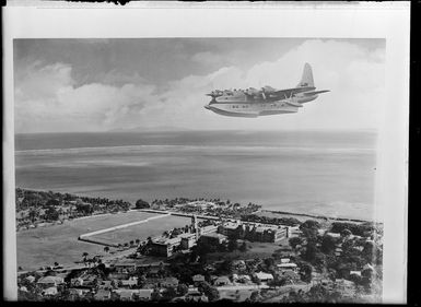 Solent seaplane over Suva, Fiji