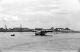 Guam, sea plane landed in water along waterfront