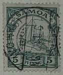 Stamp: Samoan Five Pfennig