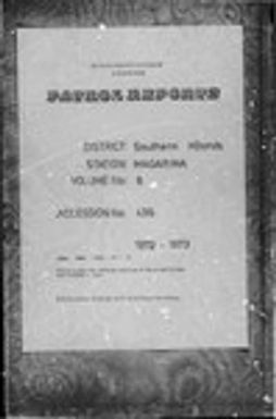 Patrol Reports. Southern Highlands District, Magarima, 1972 - 1973