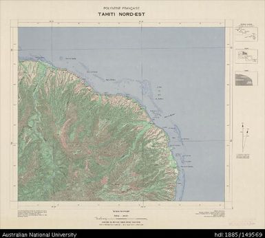 French Polynesia, Windward Group, Tahiti Nord-Est, Provisional Series, 1958, 1:40 000