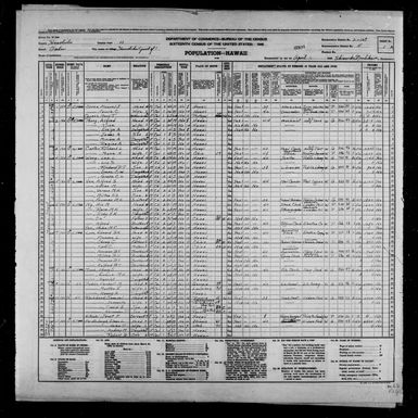 1940 Census Population Schedules - Hawaii - Honolulu County - ED 2-169